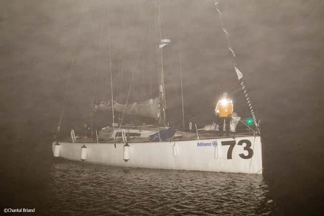 Sirius arrives in Saint-Pierre in the fog - 2014 Route Halifax Saint-Pierre © Chantal Briand / Studio Briand http://www.studiobriand.fr
